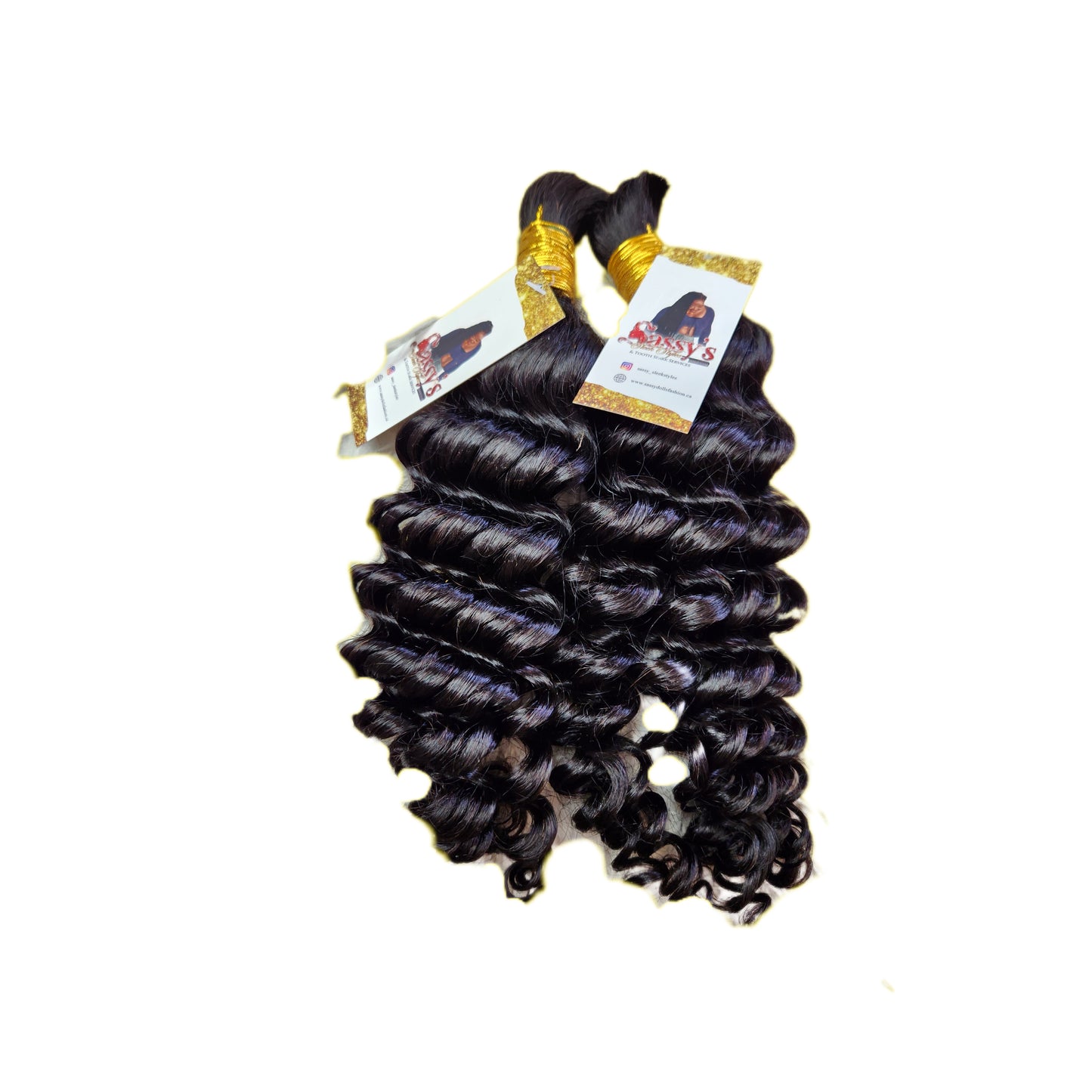 Natural colour Deep wave human hair bulk